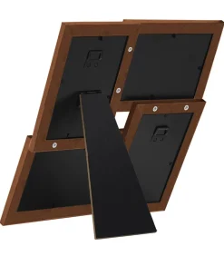 Outlet Fotolijst voor 4x(10x15 cm) foto MDF donkerbruin Fotolijsten