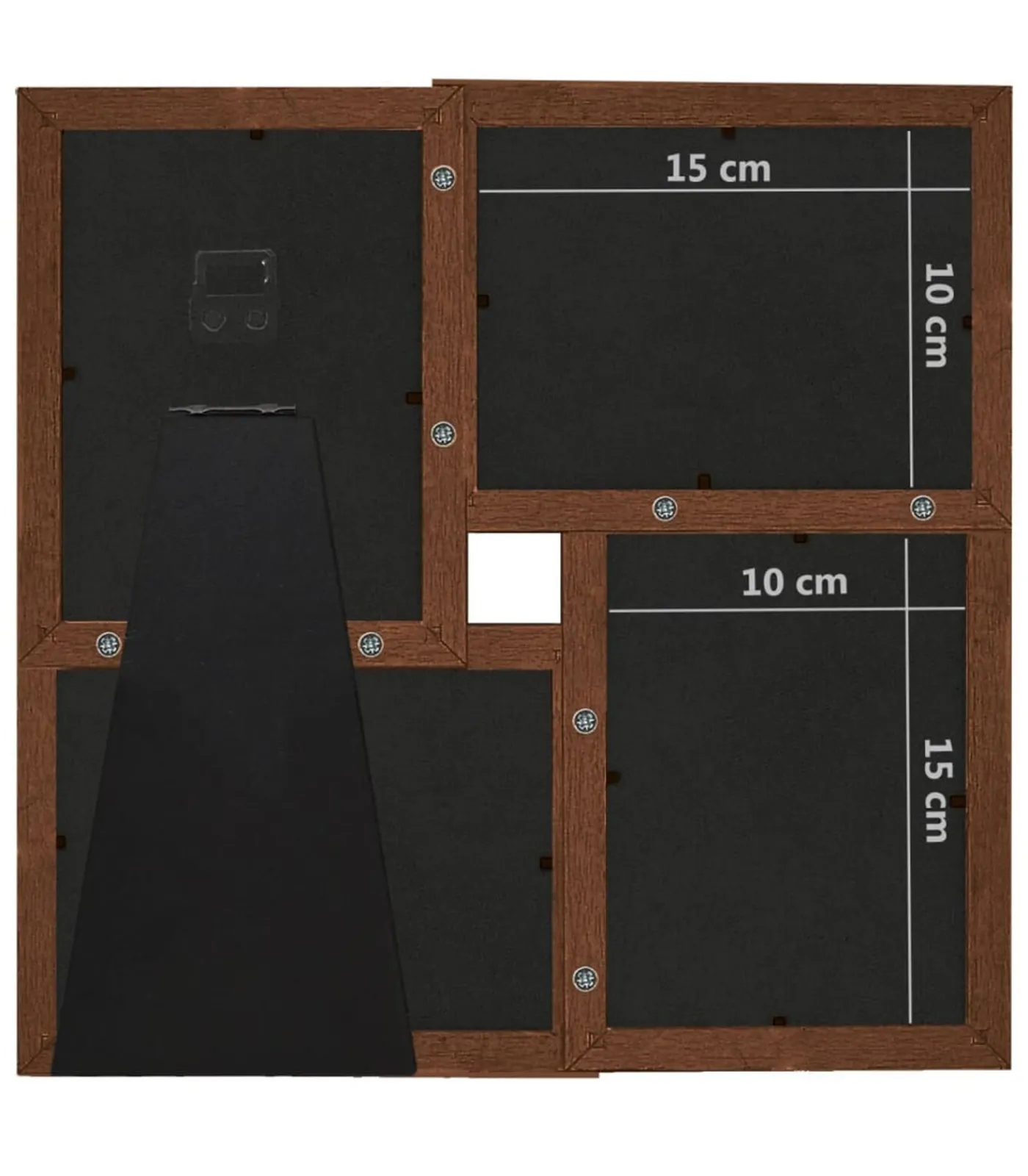 Outlet Fotolijst voor 4x(10x15 cm) foto MDF donkerbruin Fotolijsten