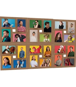 Sale Fotolijst voor 24x(13x18 cm) foto MDF lichtbruin Fotolijsten