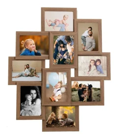 Outlet Fotolijst voor 10x(10x15 cm) foto MDF lichtbruin Fotolijsten