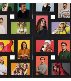 Fotolijst voor 24x(10x15 cm) foto MDF zwart Fotolijsten