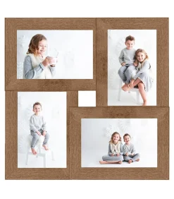 Hot Fotolijst voor 4x(10x15 cm) foto MDF lichtbruin Fotolijsten