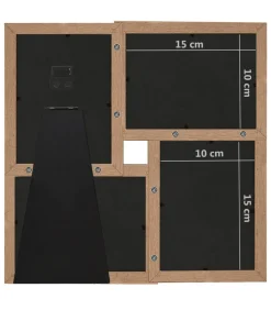 Hot Fotolijst voor 4x(10x15 cm) foto MDF lichtbruin Fotolijsten