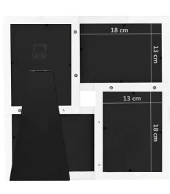 New Fotolijst voor 4x(13x18 cm) foto MDF wit Fotolijsten