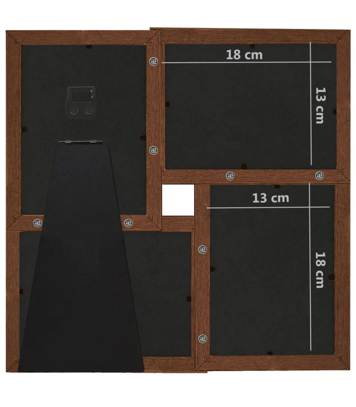 Sale Fotolijst voor 4x(13x18 cm) foto MDF donkerbruin Fotolijsten