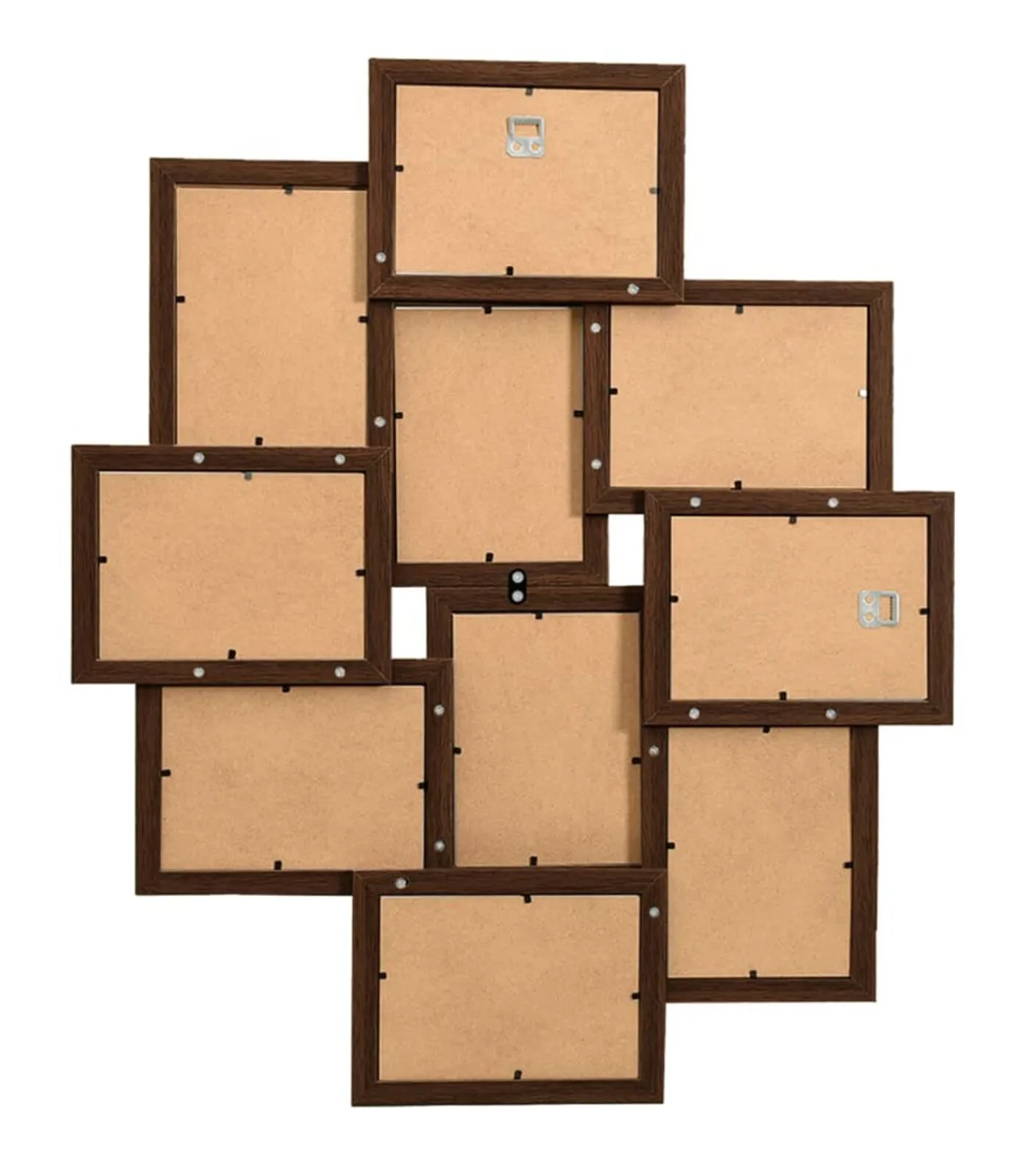 Sale Fotolijst voor 10x(13x18 cm) foto MDF donkerbruin Fotolijsten