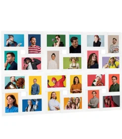 Online Fotolijst voor 24x(10x15 cm) foto MDF wit Fotolijsten