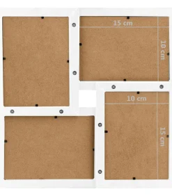 Online Fotolijst voor 24x(10x15 cm) foto MDF wit Fotolijsten