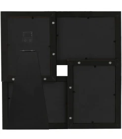 New Fotolijst voor 4x(10x15 cm) foto MDF zwart Fotolijsten