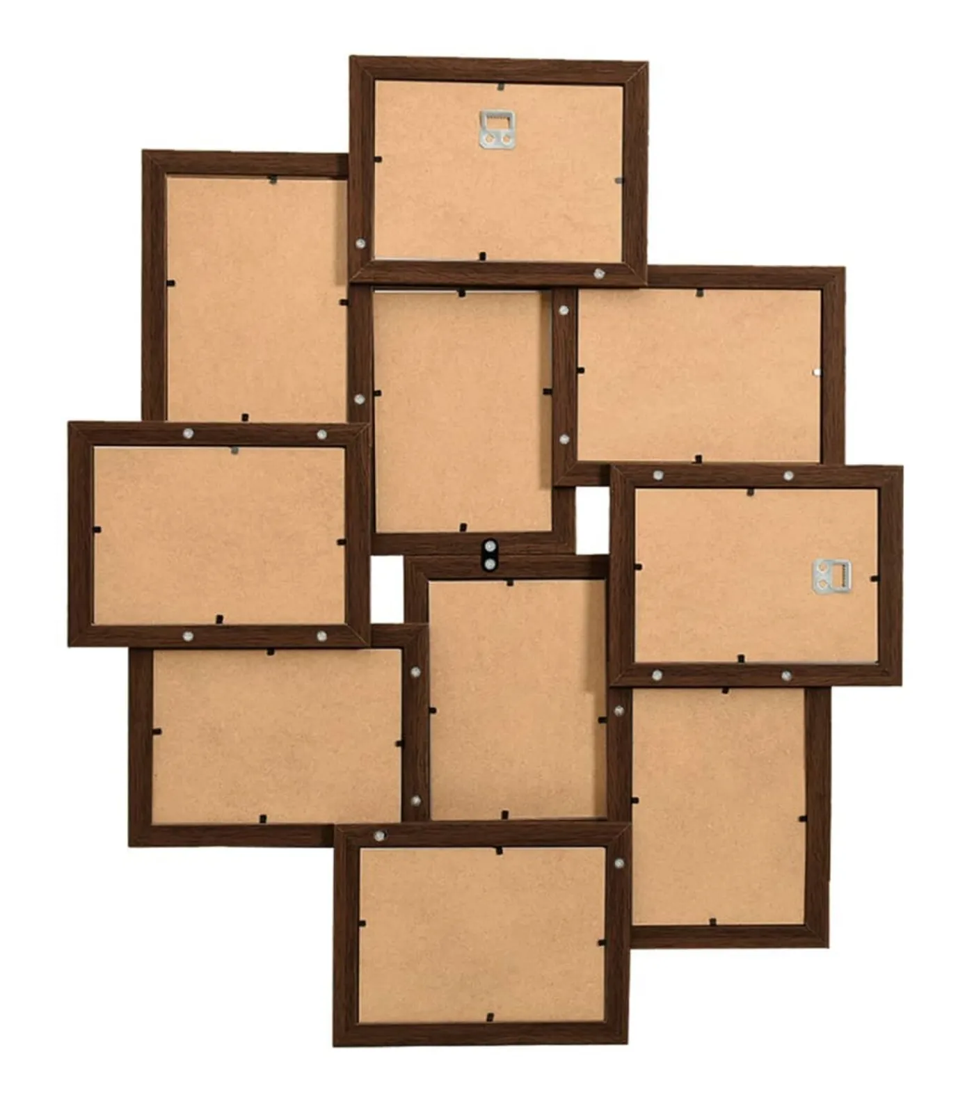 Fotolijst voor 10x(10x15 cm) foto MDF donkerbruin Fotolijsten