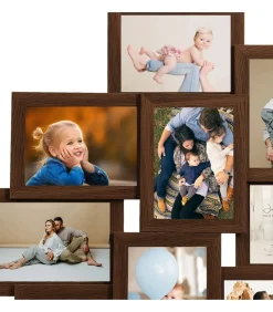 Fotolijst voor 10x(10x15 cm) foto MDF donkerbruin Fotolijsten