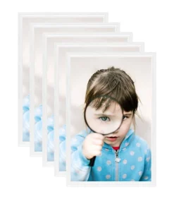 Sale Fotolijsten 5 st voor tafel 21x29,7 cm MDF wit Fotolijsten