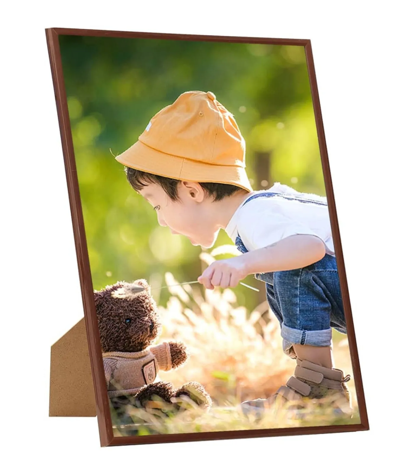 Outlet Fotolijsten 3 st voor wand of tafel 59,4x84 cm MDF bronskleurig Fotolijsten