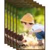 Fotolijsten 5 st voor wand of tafel 70x90 cm MDF bronskleurig Fotolijsten