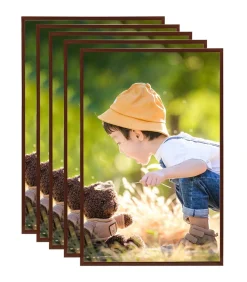 Best Fotolijsten 5 st voor wand of tafel 59,4x84 cm MDF bronskleurig Fotolijsten