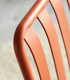 Clearance Gaby - Oranje metalen fauteuil Stoelen