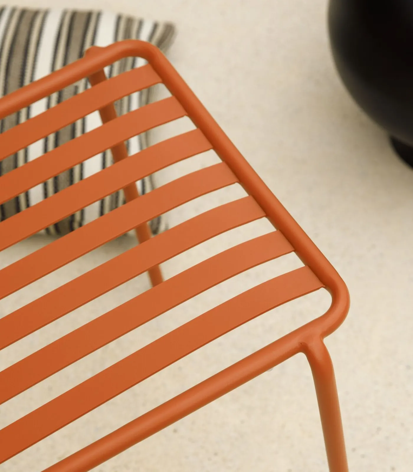 Sale Gaby - Oranje metalen leunstoel Tuinmeubelen