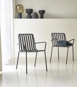 Discount Gaby - Zwarte metalen fauteuil Stoelen