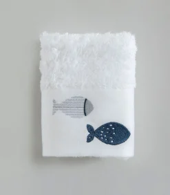 Online Geborduurde handdoek Delmy 30x50 cm Wit Handdoeken