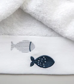 Online Geborduurde handdoek Delmy 30x50 cm Wit Handdoeken