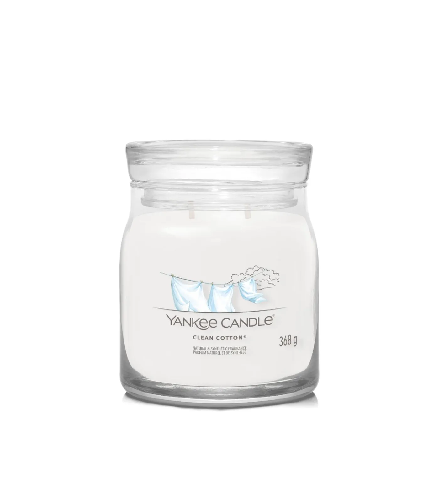 Sale Geurkaars Clean Cotton Signature Medium Jar Kaarsen & Kaarshouders