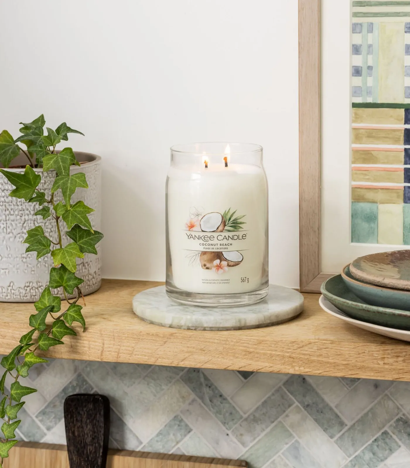 Sale Geurkaars Coconut Beach Signature Large Jar Kaarsen & Kaarshouders