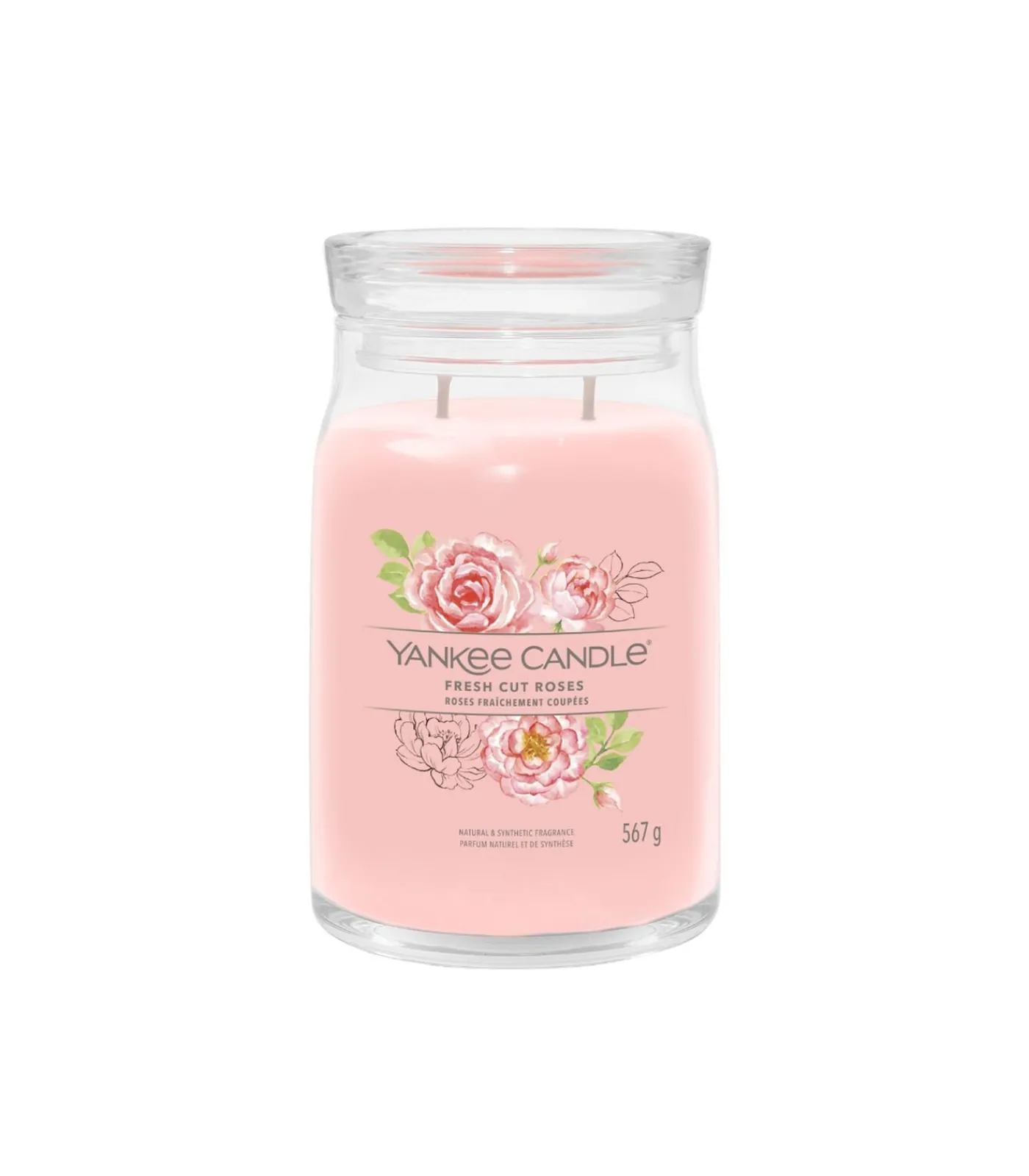 Clearance Geurkaars Fresh Cut Roses Signature Large Jar Kaarsen & Kaarshouders