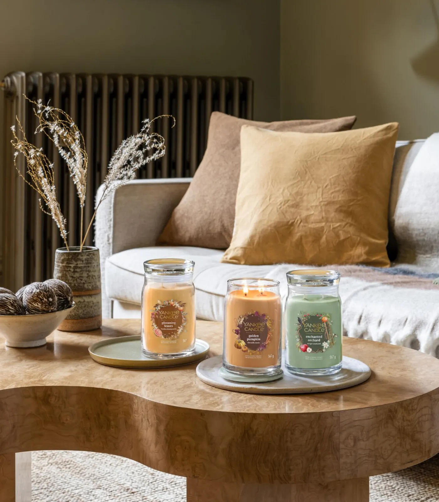 Online Geurkaars Glistening Leaves Signature Large Jar Kaarsen & Kaarshouders