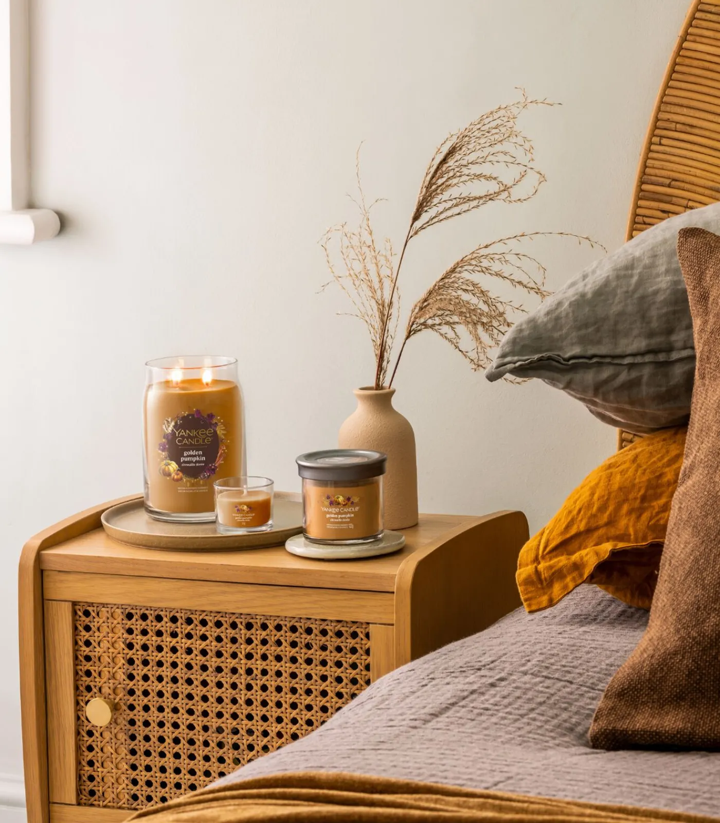 Clearance Geurkaars Golden Pumpkin Signature Medium Jar Kaarsen & Kaarshouders