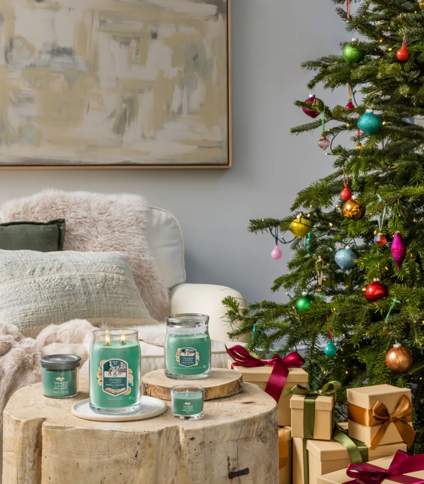 Hot Geurkaars Holiday Winterfest Signature Medium Jar Kaarsen & Kaarshouders