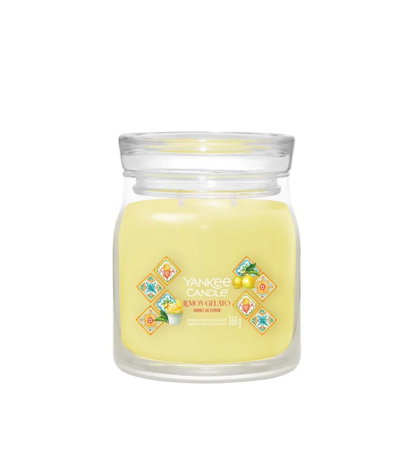 New Geurkaars Lemon Gelato Signature Medium Jar Kaarsen & Kaarshouders