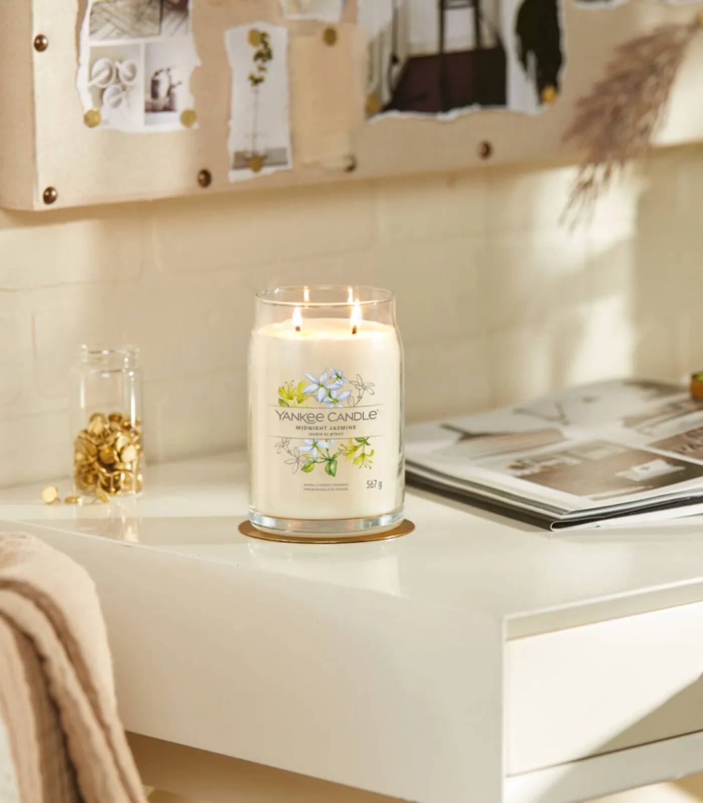 Discount Geurkaars Midnight Jasmine Signature Medium Jar Kaarsen & Kaarshouders