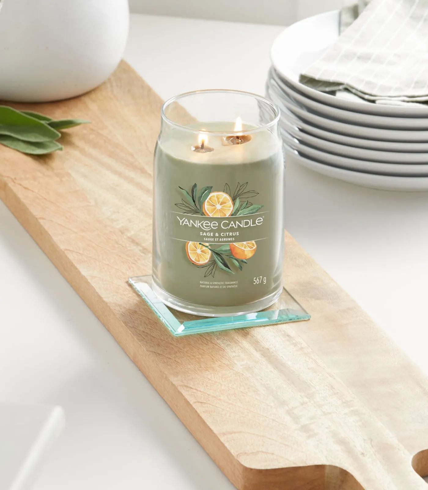 Sale Geurkaars Sage & Citrus Signature Large Jar Kaarsen & Kaarshouders