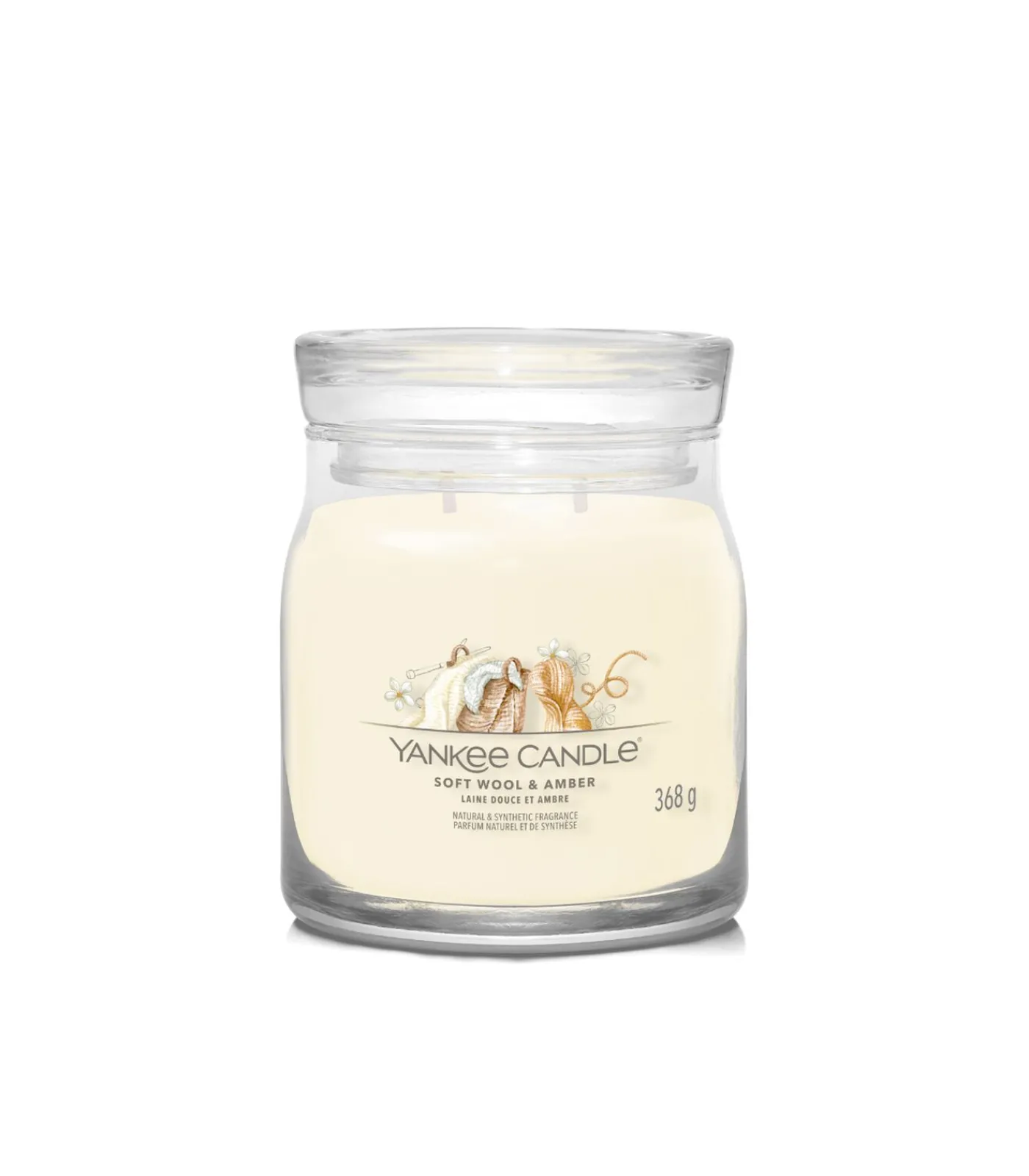 Discount Geurkaars Soft Wool & Amber Signature Medium Jar Kaarsen & Kaarshouders