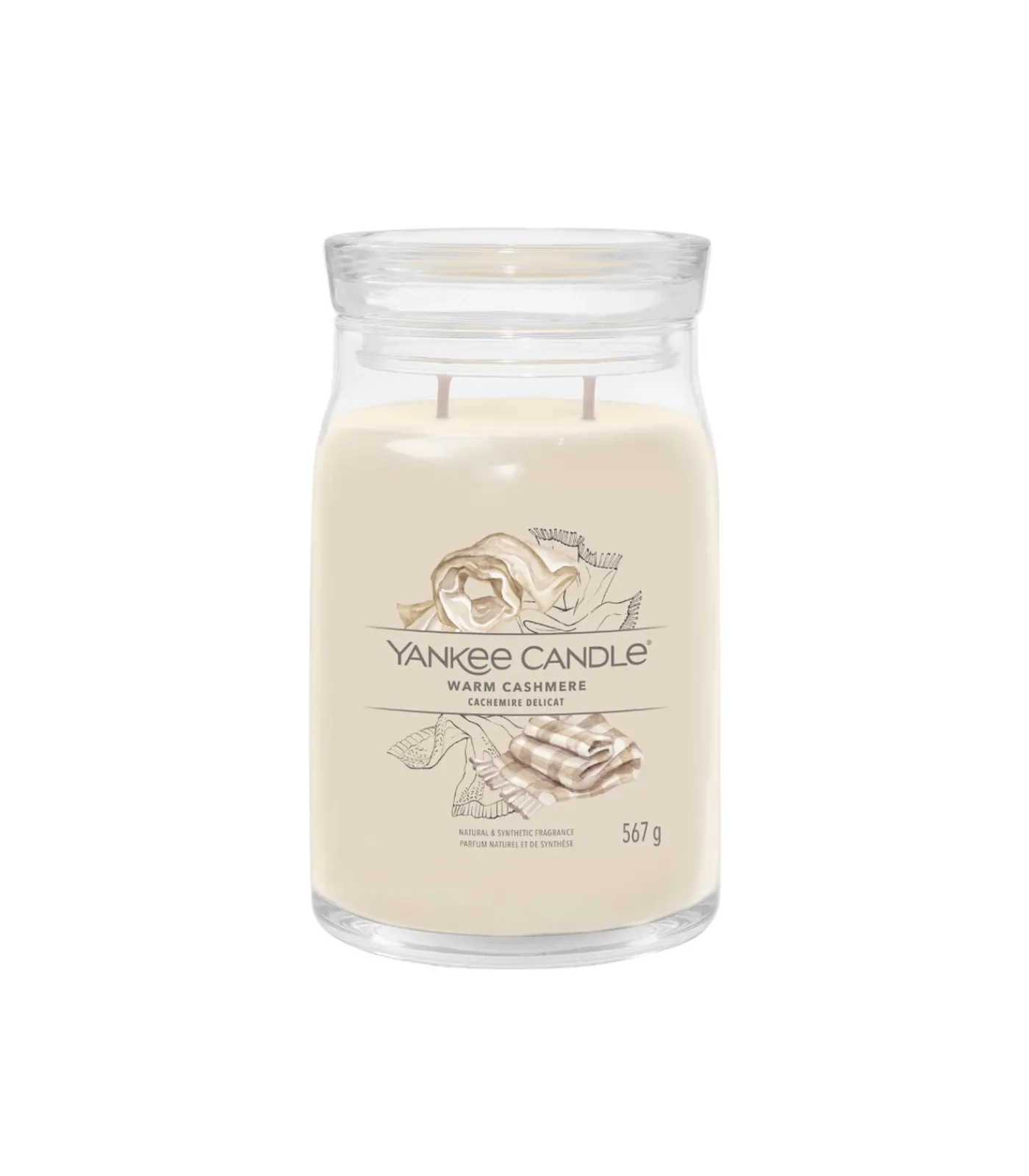Best Geurkaars Warm Cashmere Signature Large Jar Kaarsen & Kaarshouders