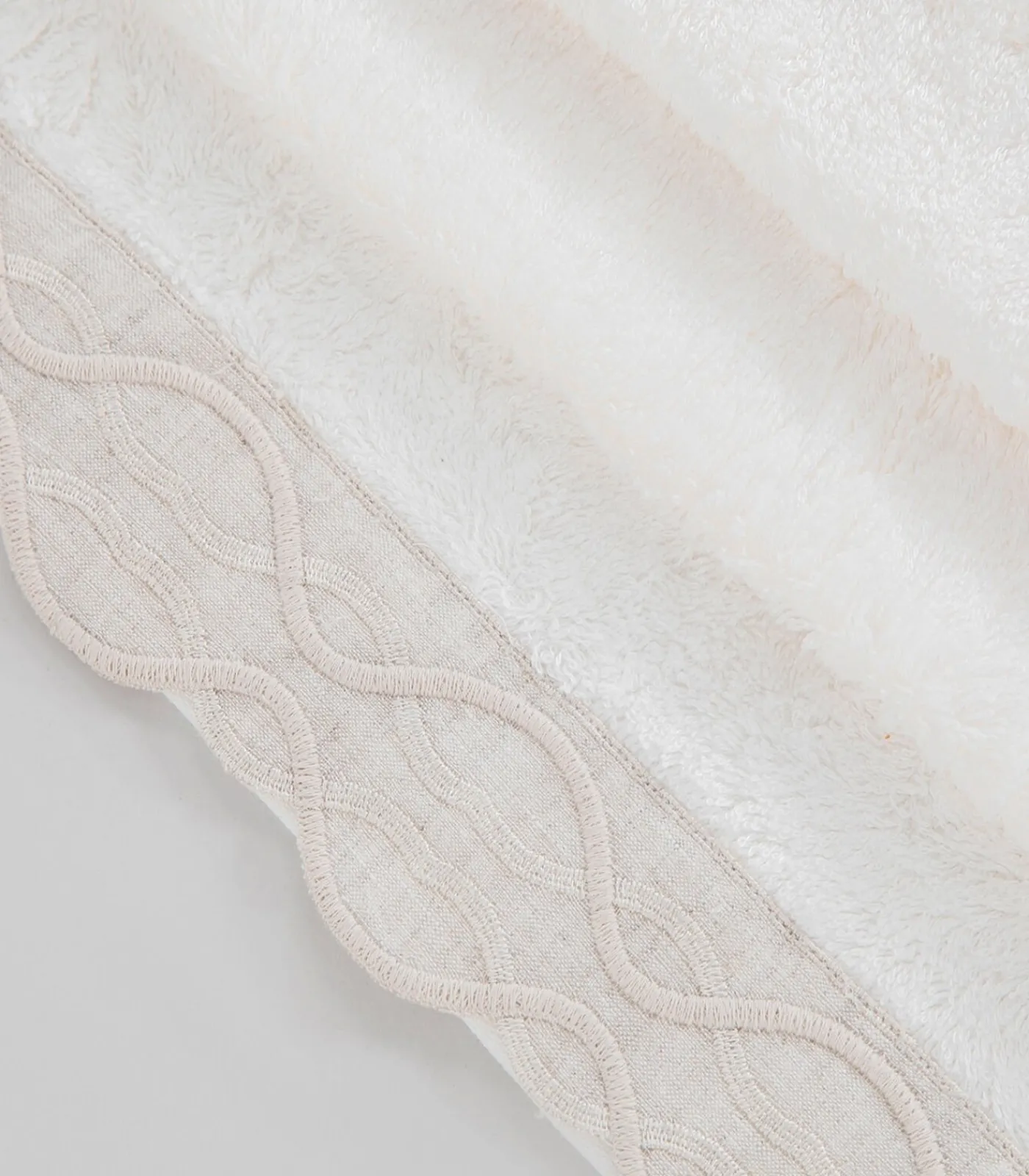 Discount Gezichtshanddoek Border 50x90 cm Ecru Handdoeken