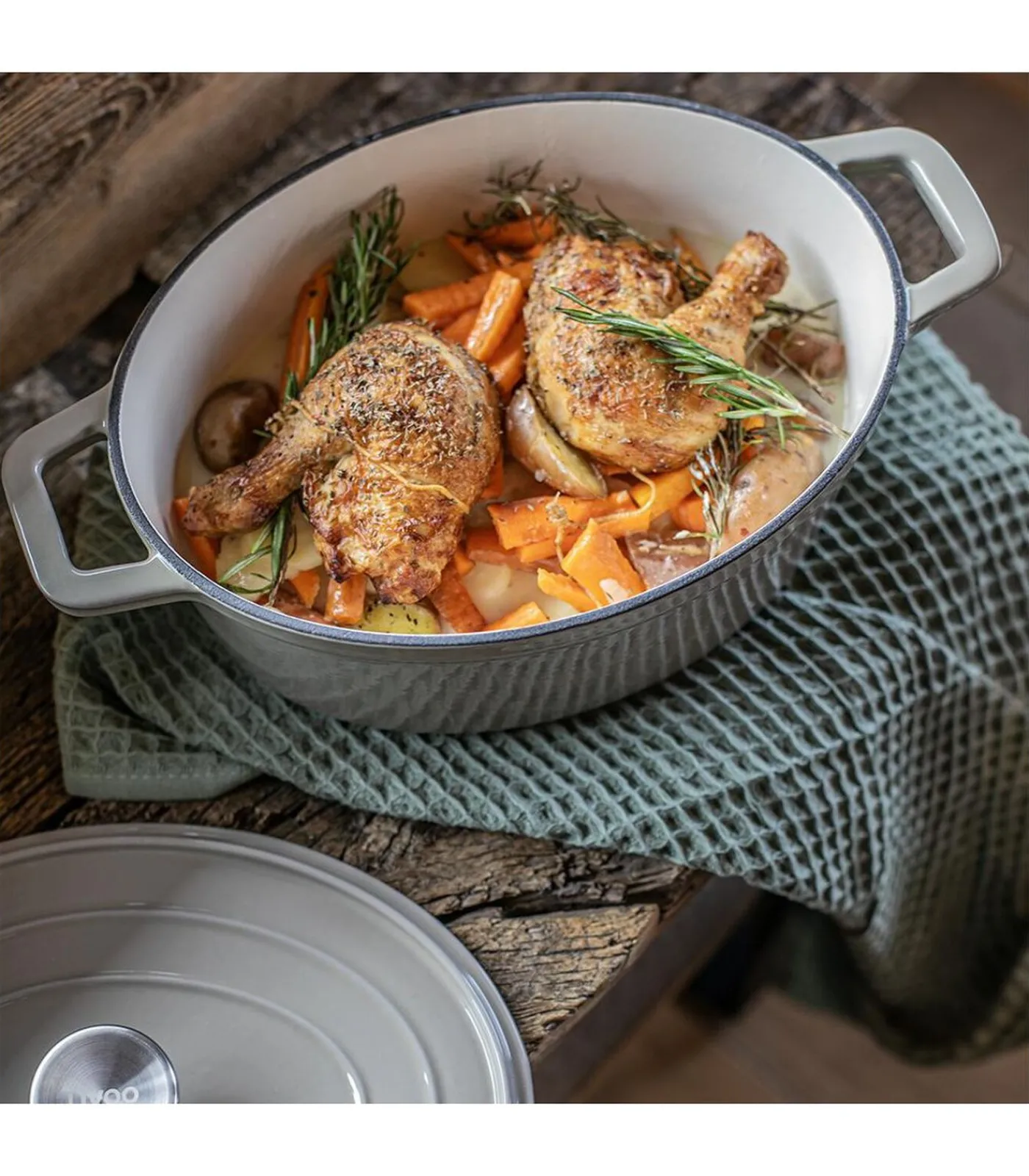 New Gietijzeren ovale braadpan Potten & Pannen