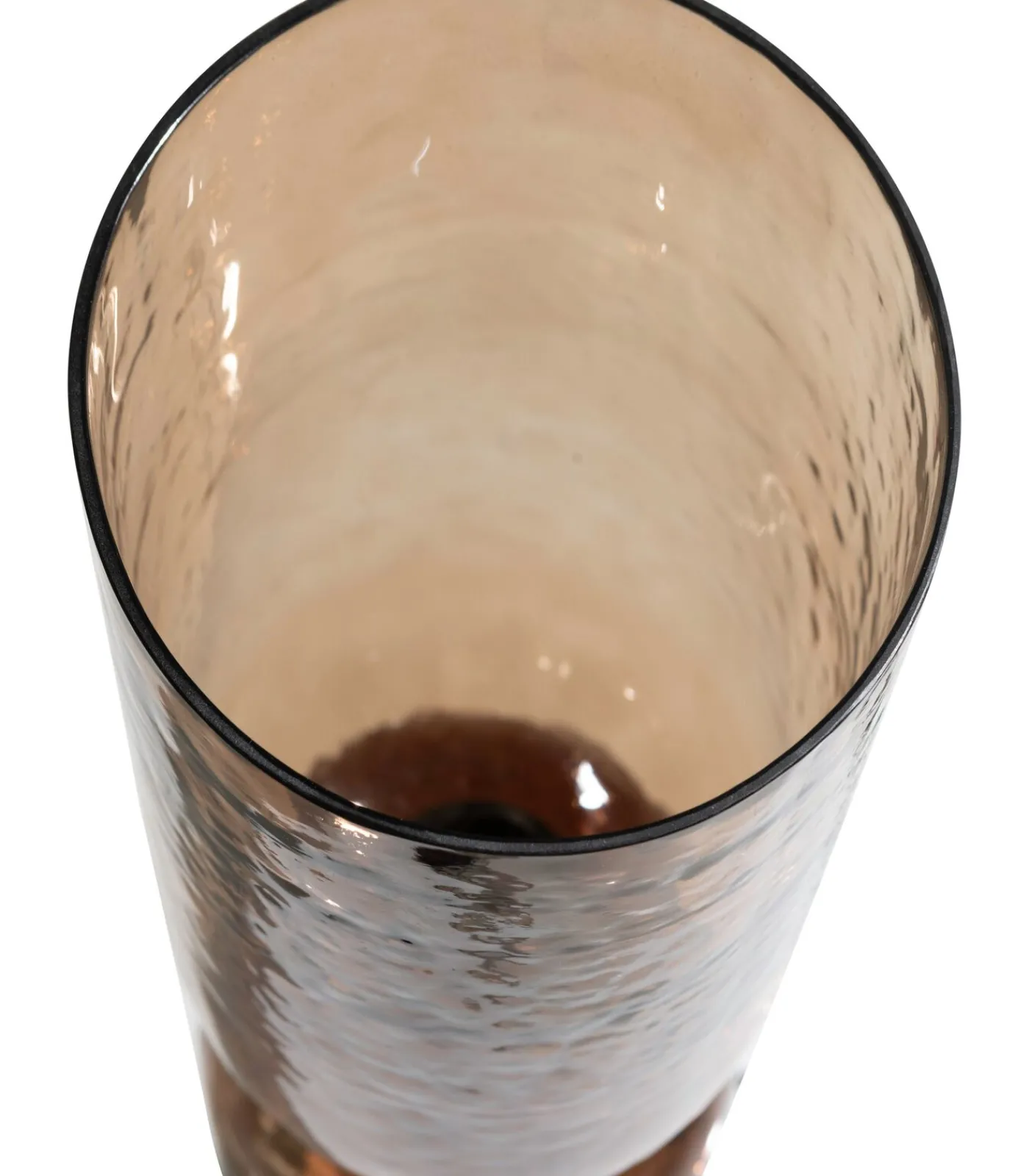 Online Gigi Tafellamp Gehamerd Glas 51xØ15 cm- Bruin Tafellampen