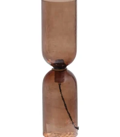 Online Gigi Tafellamp Gehamerd Glas 51xØ15 cm- Bruin Tafellampen