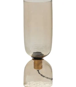 Online Gigi Tafellamp Gehamerd Glas 38xØ15 cm - Naturel Tafellampen