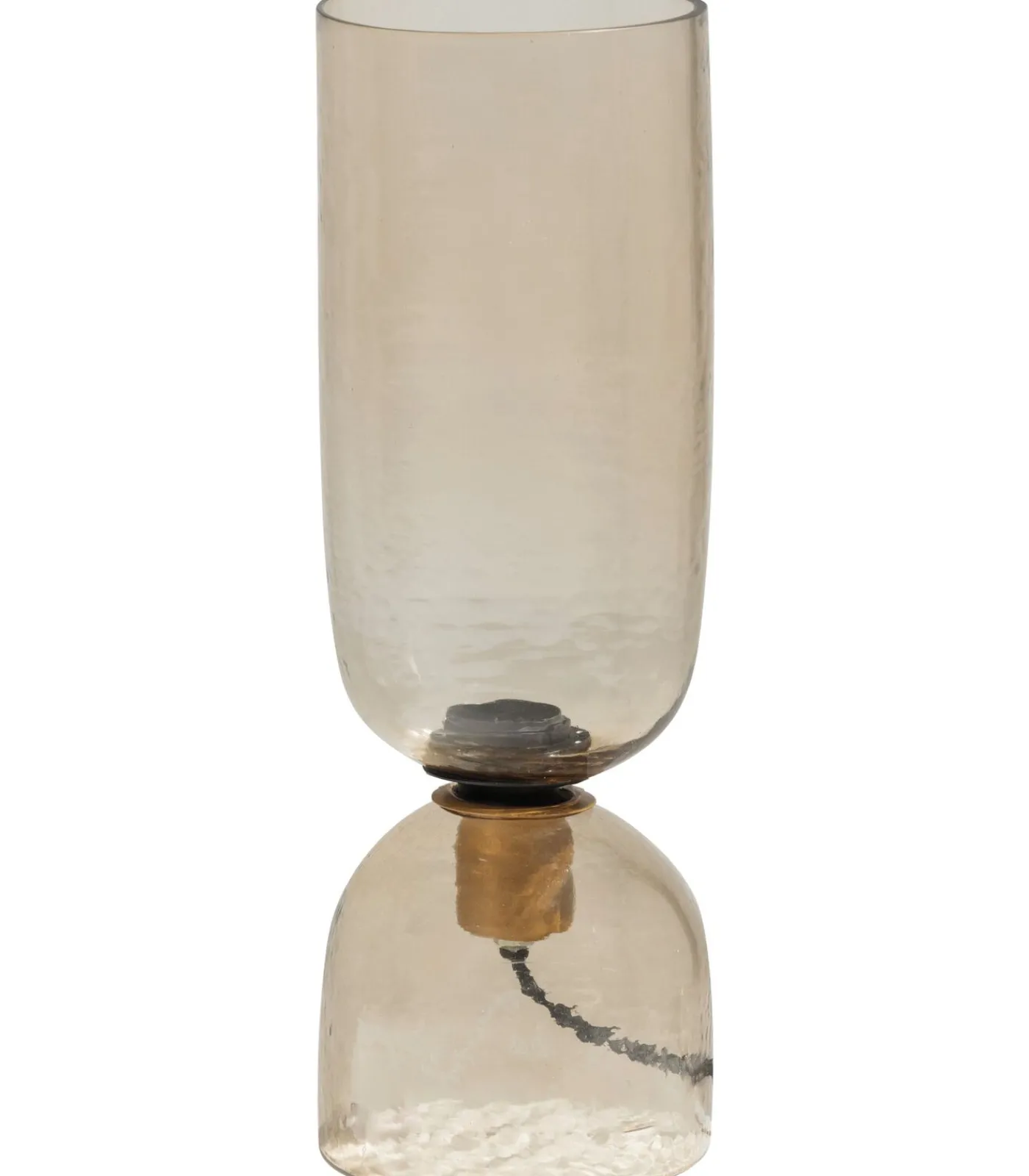 Online Gigi Tafellamp Gehamerd Glas 38xØ15 cm - Naturel Tafellampen