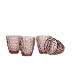 Glas 22cl roze Bubble - set/4 Glazen & Karaffen