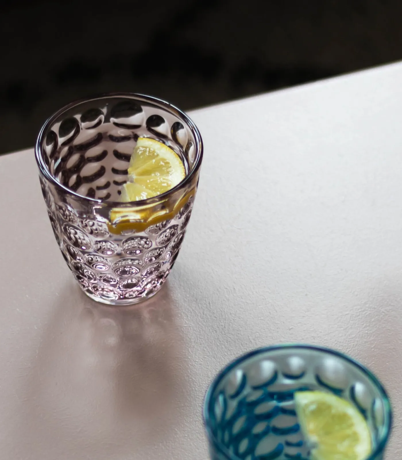 Glas 22cl roze Bubble - set/4 Glazen & Karaffen