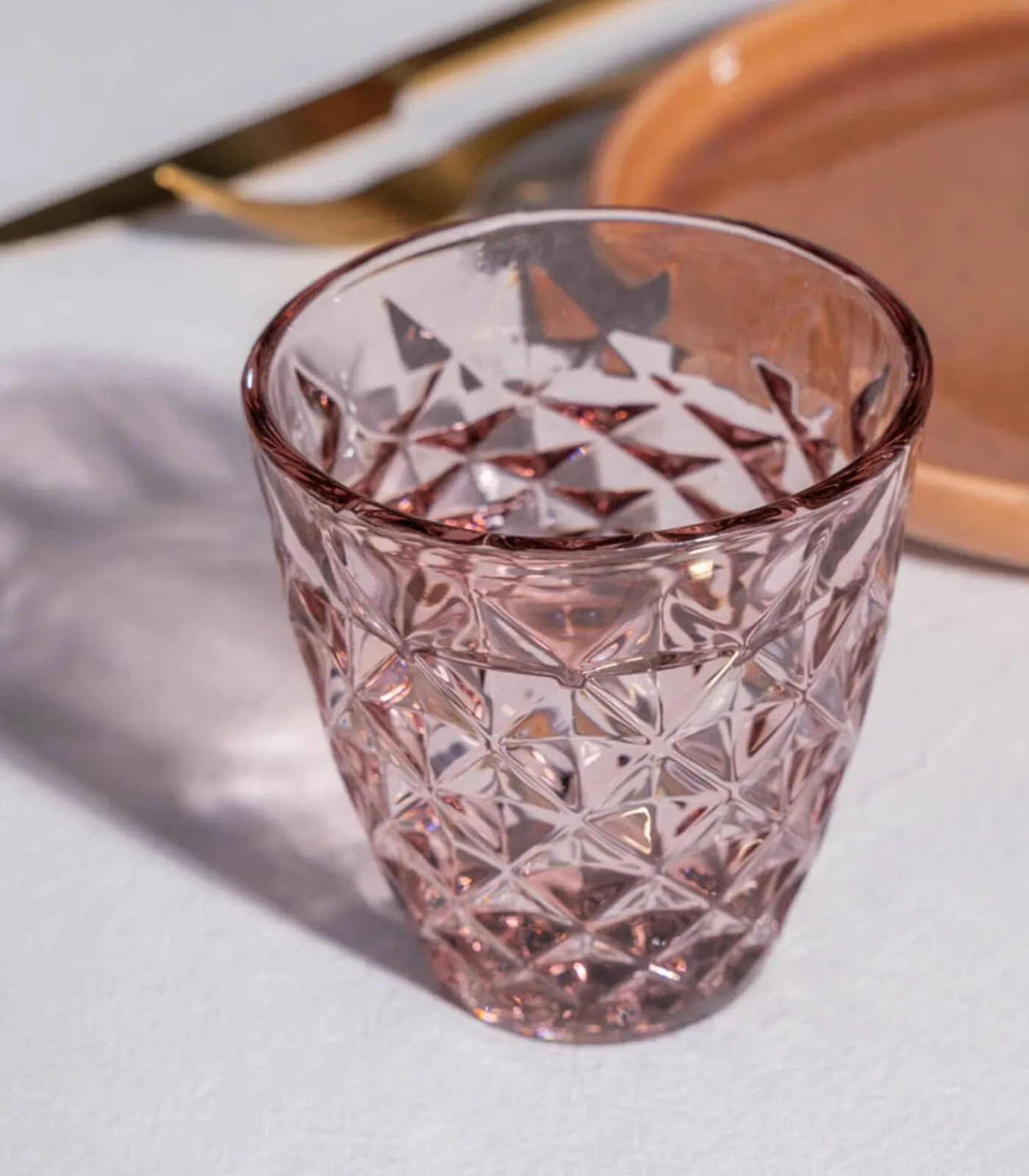 Sale Glas 22cl roze Prisma - set/4 Glazen & Karaffen