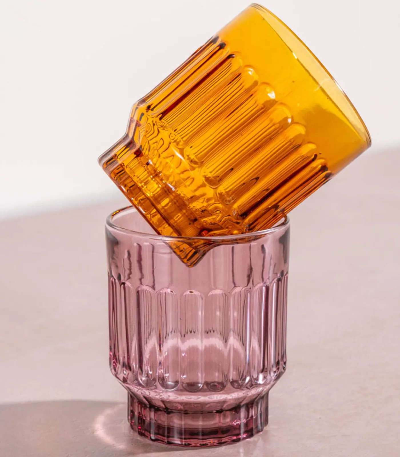 Discount Glas 30cl roze Tone - set/4 Glazen & Karaffen