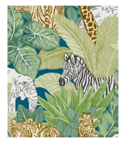 Sale Good Vibes Behang Jungle Animals groen en zwart Decoratie