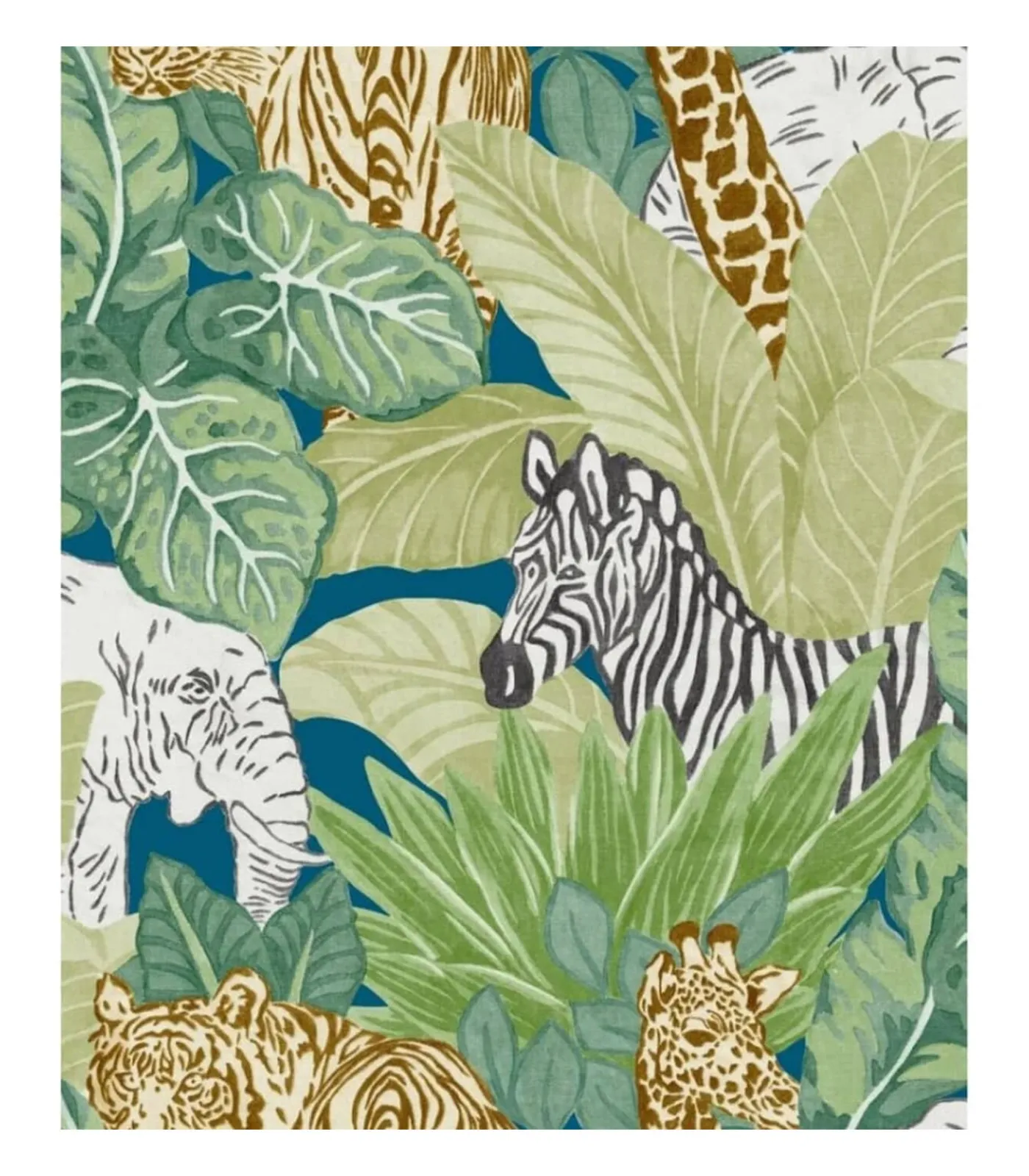 Sale Good Vibes Behang Jungle Animals groen en zwart Decoratie