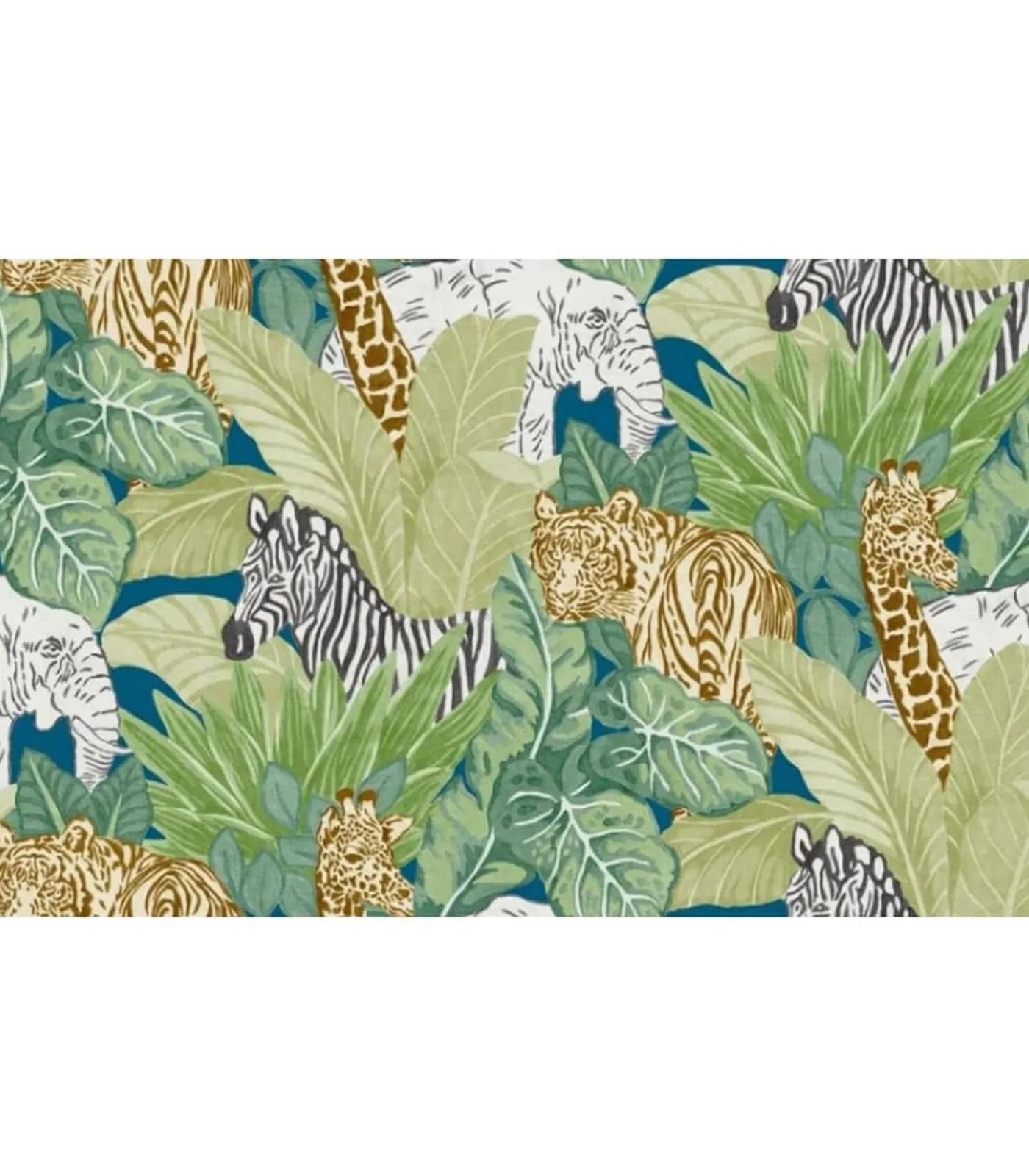 Sale Good Vibes Behang Jungle Animals groen en zwart Decoratie