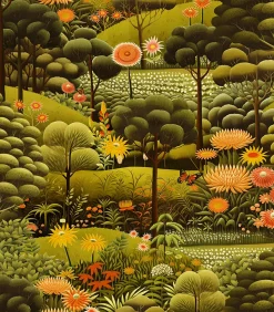 Vliesbehang Arley Garden Dusk Wanddecoratie