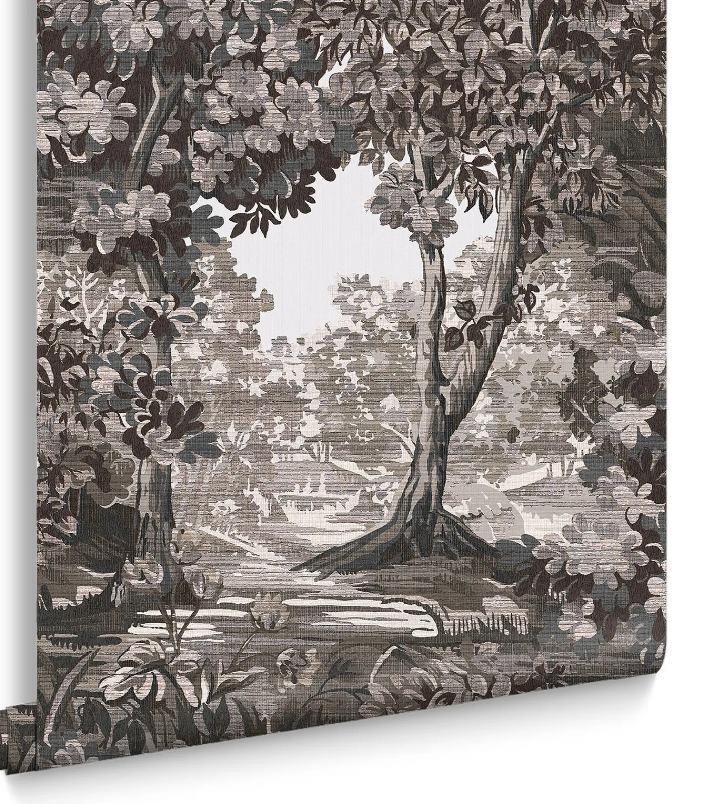 Sale Vliesbehang Bodenham Etching Charcoal Wanddecoratie